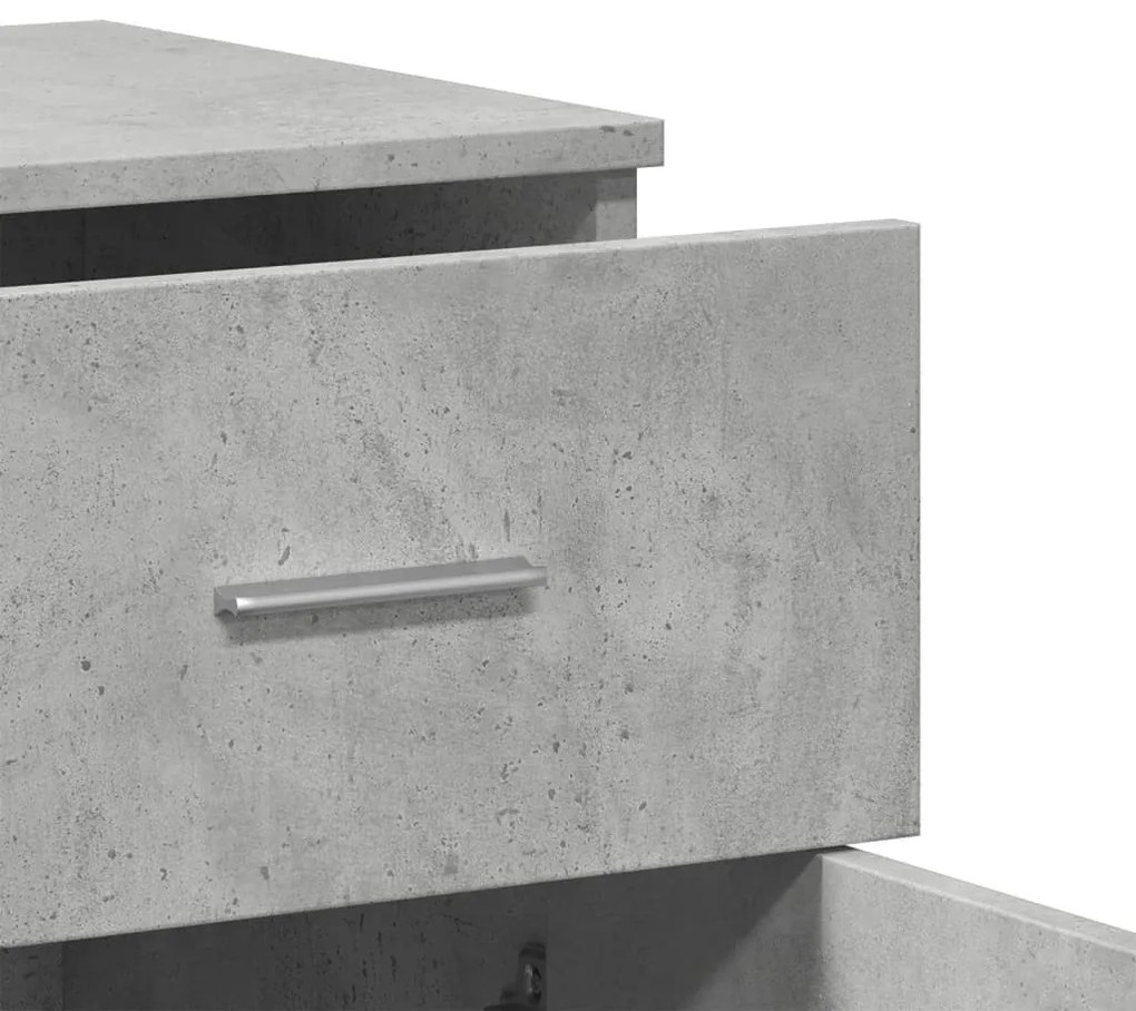2 db betonszürke szerelt fa tálalószekrény 79 x 38 x 80 cm