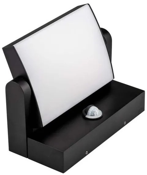 LED kültéri fali lámpa szenzorral LED/17W/230V 3000K IP65 fekete