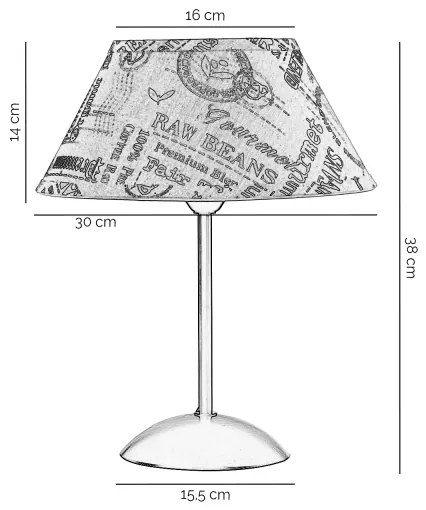 ONLI - Asztali lámpa MAIDA 1xE27/15W/230V 38 cm barna