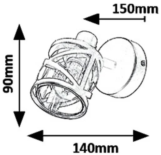 Rabalux 5335 - Fali spotlámpa OBERON 1xE14/40W/230V