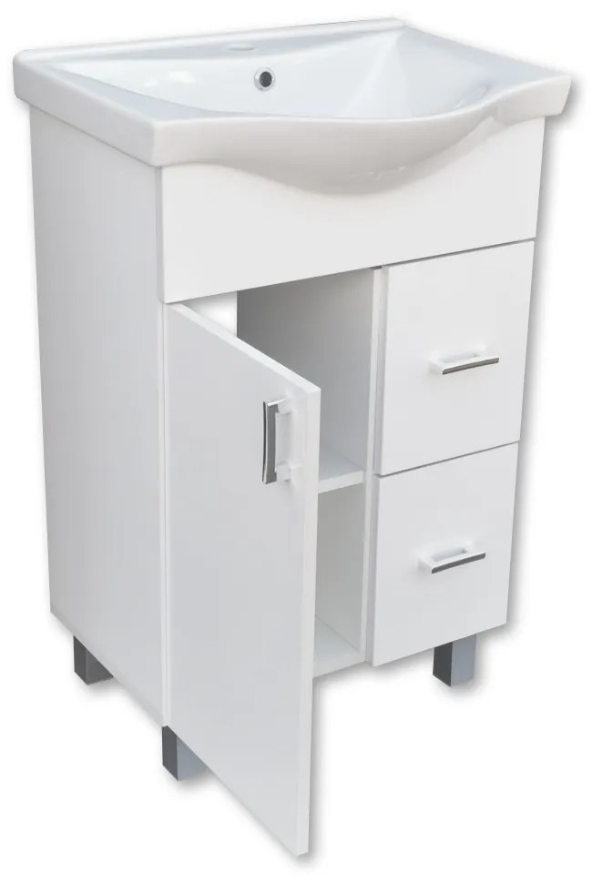 BIANKA 55/65 cm komplett fürdőszoba bútor, LED világítással