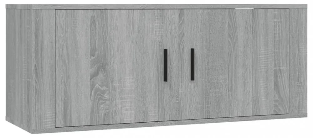 szürke sonoma színű fali TV-szekrény 100x34,5x40 cm