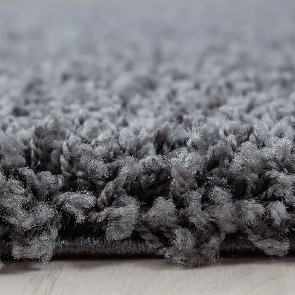 Sötétszürke kerek szőnyeg ø 200 cm Life – Ayyildiz Carpets