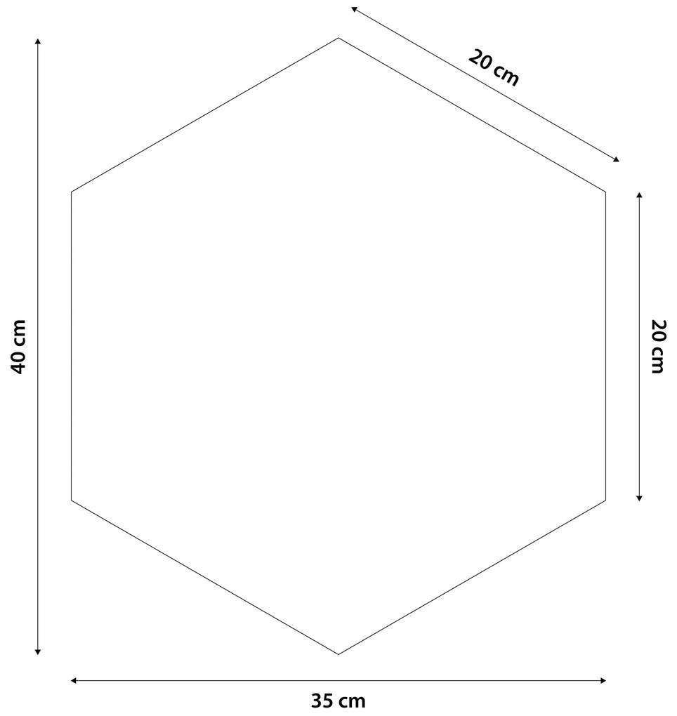Kárpitozott panel - Hatszög - 40x35cm Szín: Bor