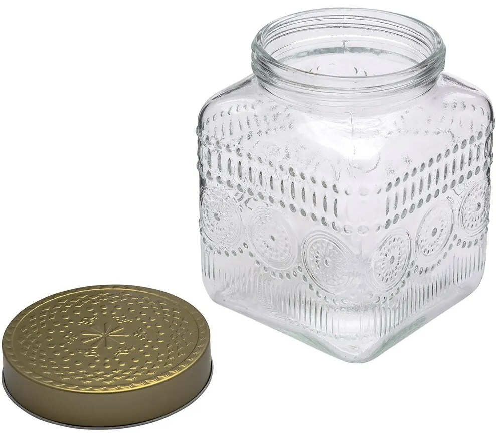 Altom Üvegedény szett arany fedéllel Daisy 1,8 l,4 db, 1,8 l