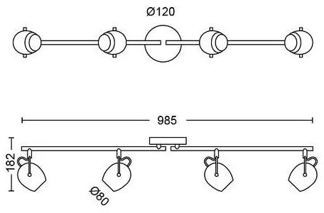 Philips 50614/30/P0 - LED Spotlámpa RIVANO 4xLED/4,3W/230V