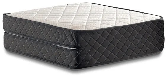 Összecsukható fém egyszemélyes ágy matraccal HERON 90x204 cm fehér