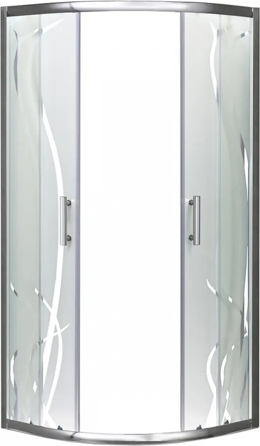 Spirit BAMBOO 90x90x180cm-es íves zuhanykabin, zuhanytálca nélkül