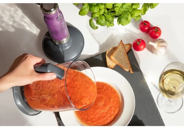 Sencor - Botmixer 4in1 1200W/230V rozsdamentes acél/lila