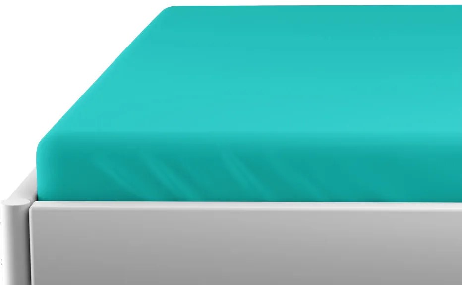 Jersey lepedő kiságyba EXCLUSIVE 60x120 cm türkiz