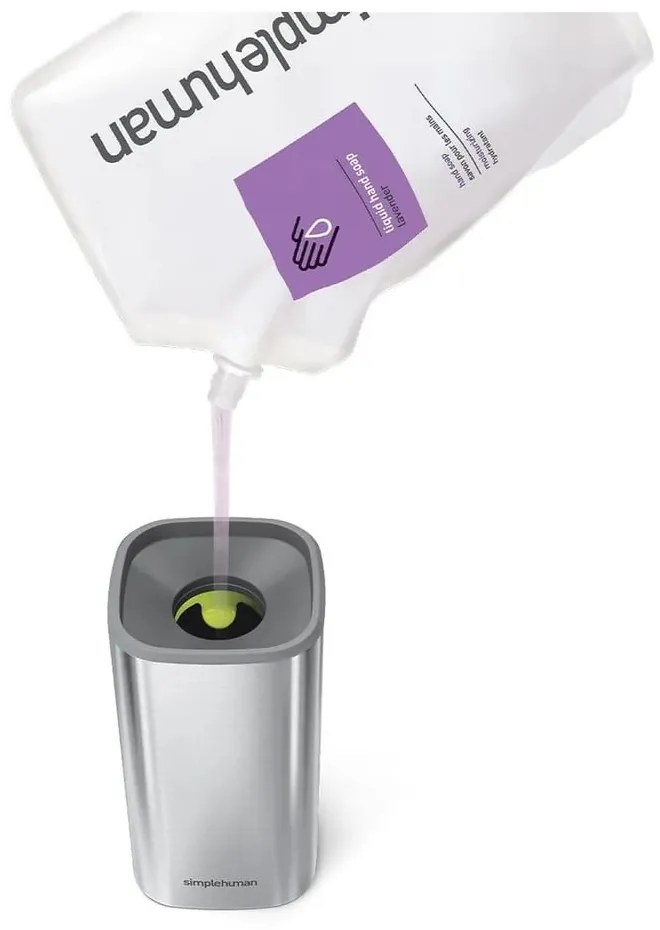 Ezüstszínű rozsdamentes acél szappanadagoló 295 ml - simplehuman