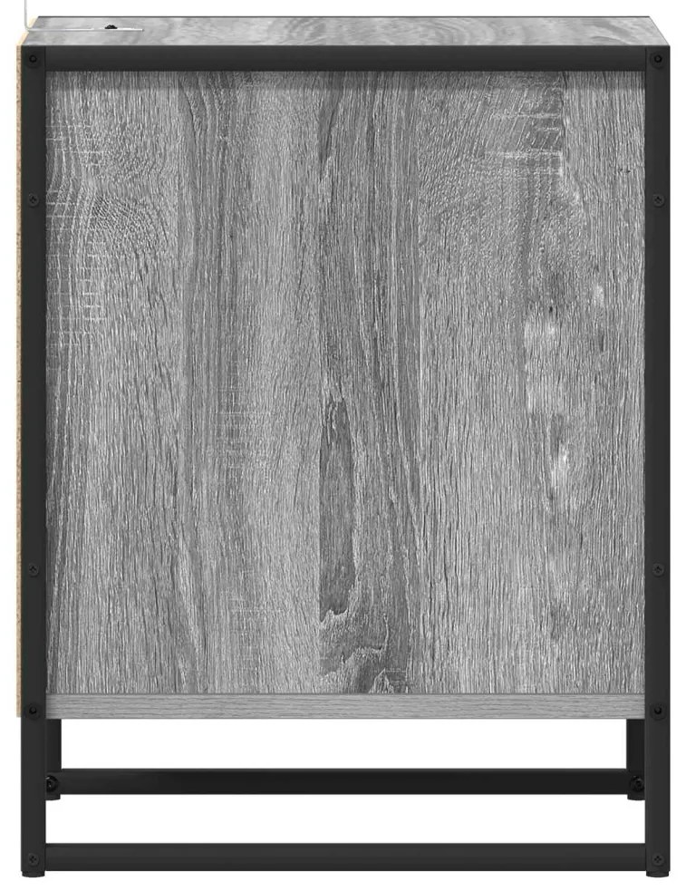 vidaXL Éjjeli asztal fiókkal Szürke Sonoma 39,5 x 30 x 50 cm Faanyag