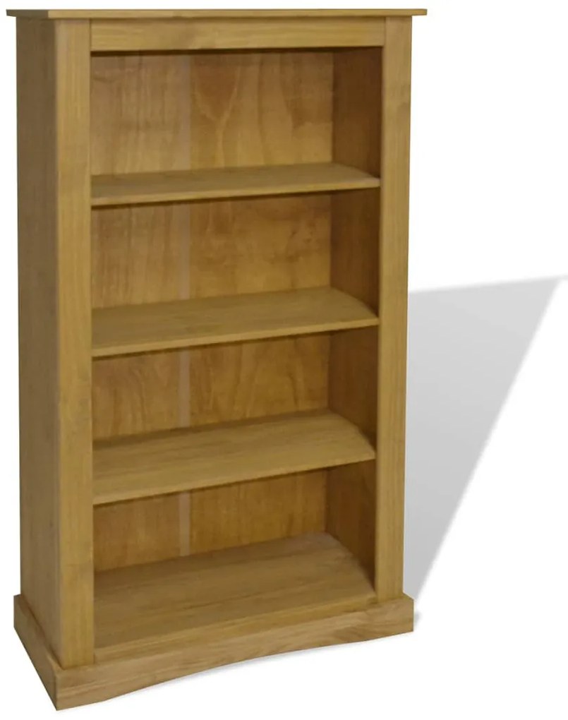 vidaXL 4 szintes mexikói Corona-stílusú fenyőfa könyvespolc 81 x 29 x 150 cm