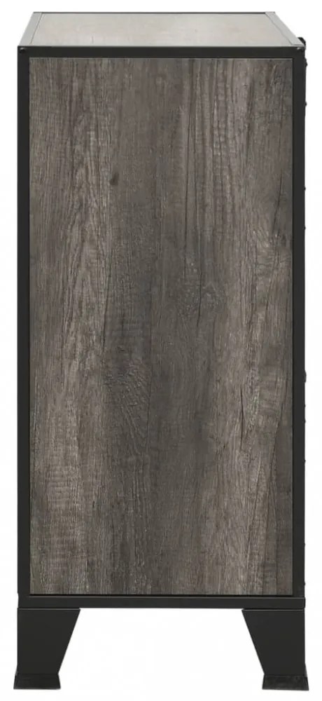2 db szürke fém és MDF tárolószekrény 72 x 36 x 82 cm