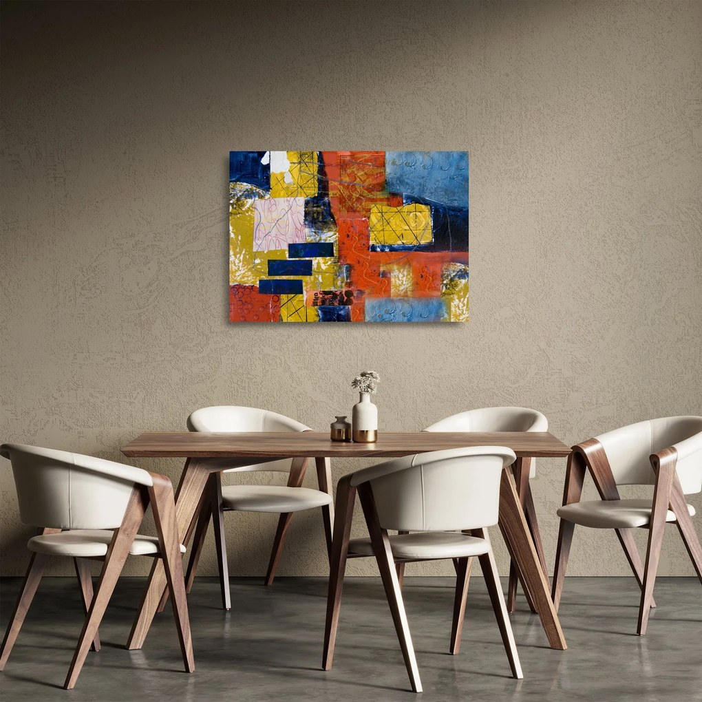 Kép - Absztrakció (üvegen) (70x50 cm)