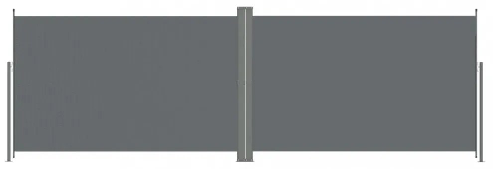 antracitszürke behúzható oldalsó napellenző 220 x 600 cm