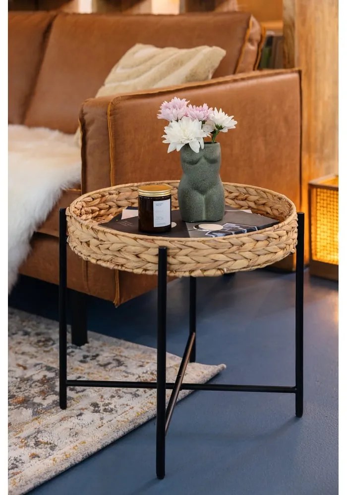 Barna bőrutánzat kanapé 277 cm Rodeo – WOOOD