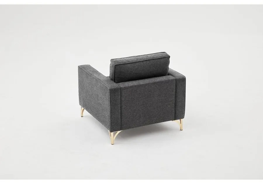 Fotel Berlin - Antracit, Arany