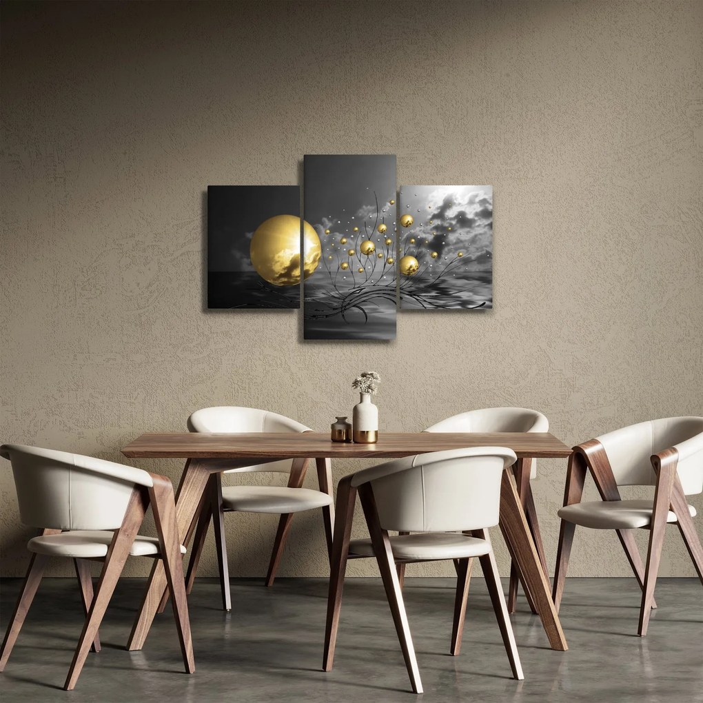 Okker gömbök képe (90x60 cm)