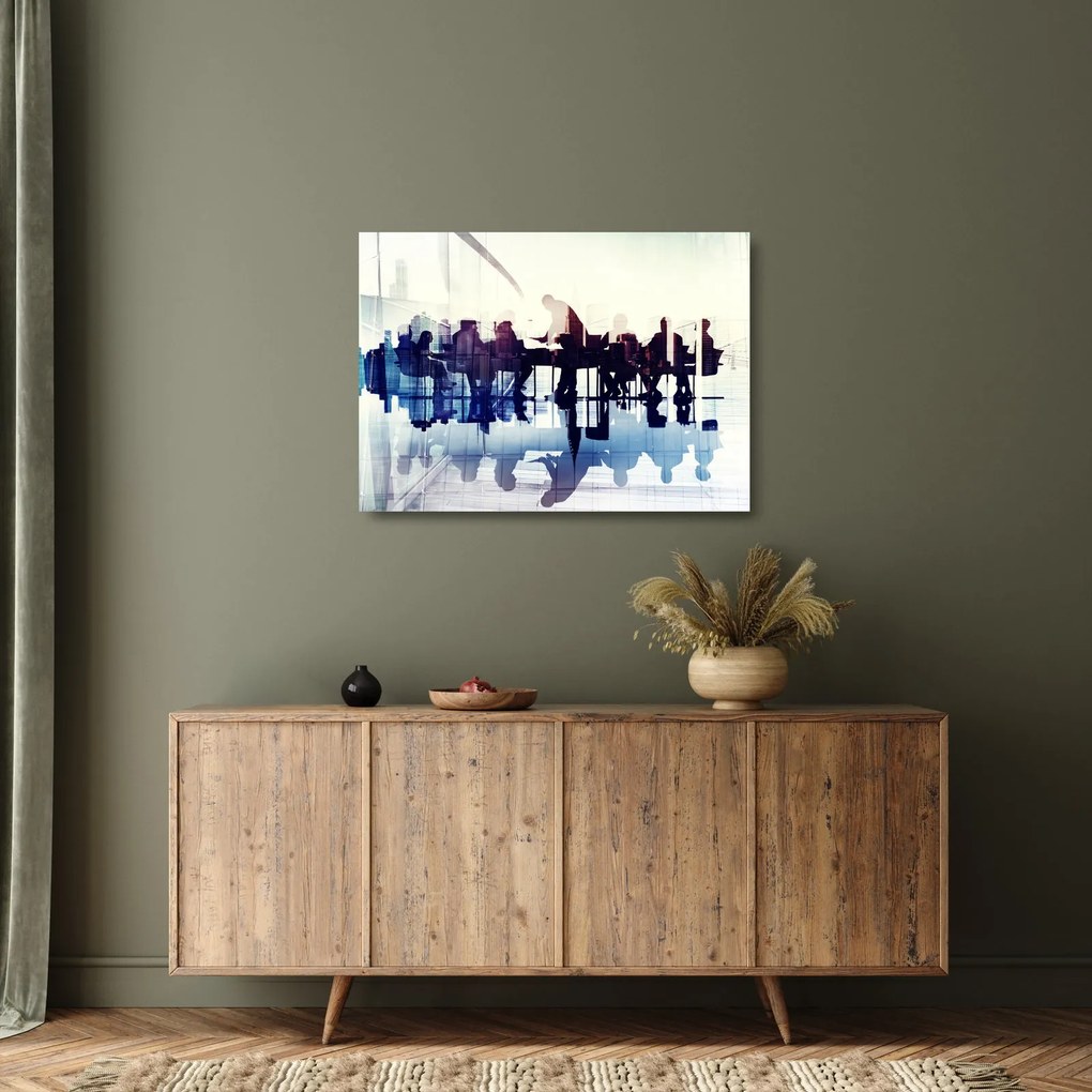 A zenészek képe (üvegen) (70x50 cm)