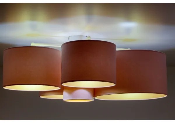 Duolla - Mennyezeti lámpa ROLLER PENTO 5xE27/60W/230V rózsaszín