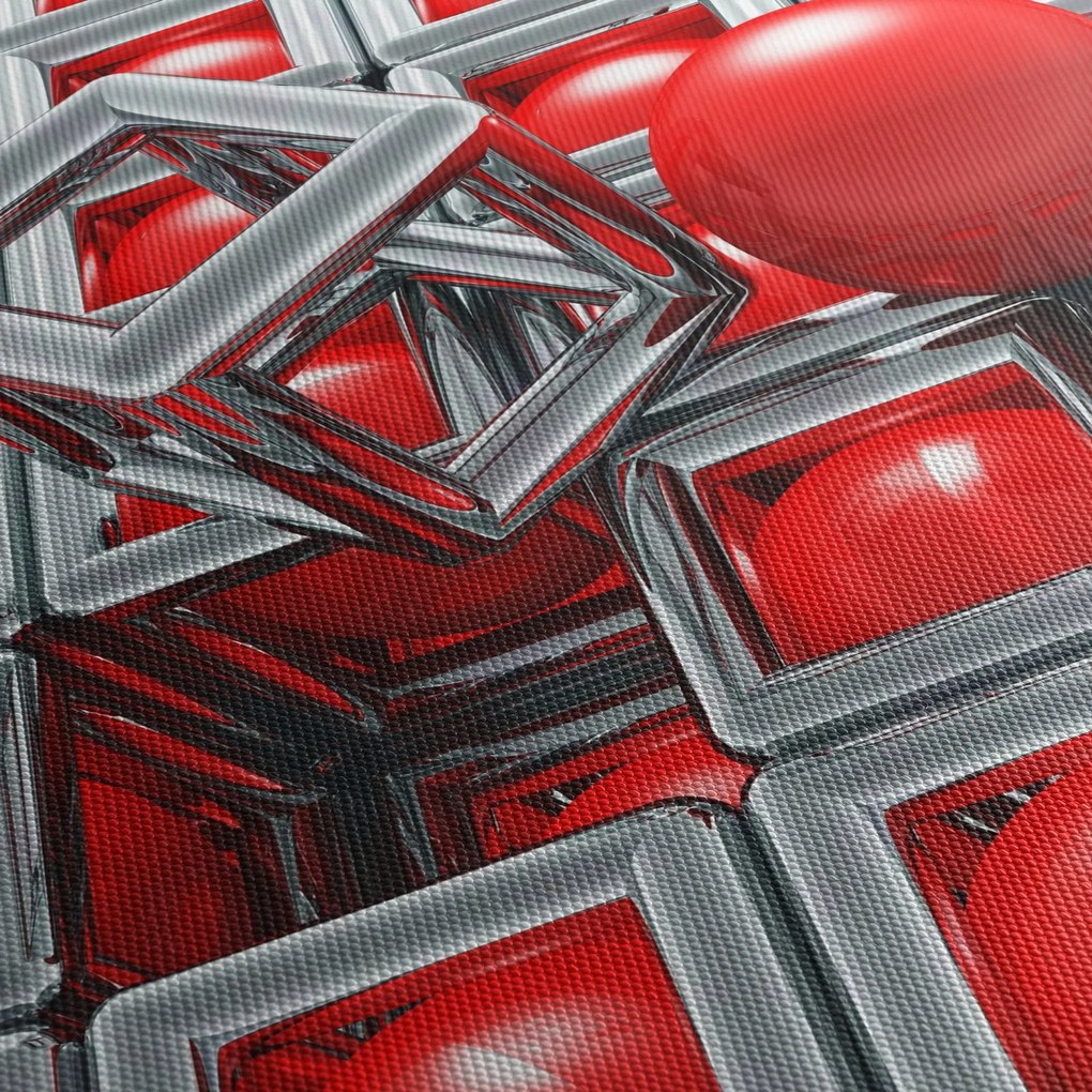Kép - 3D fémes absztrakció (90x60 cm)