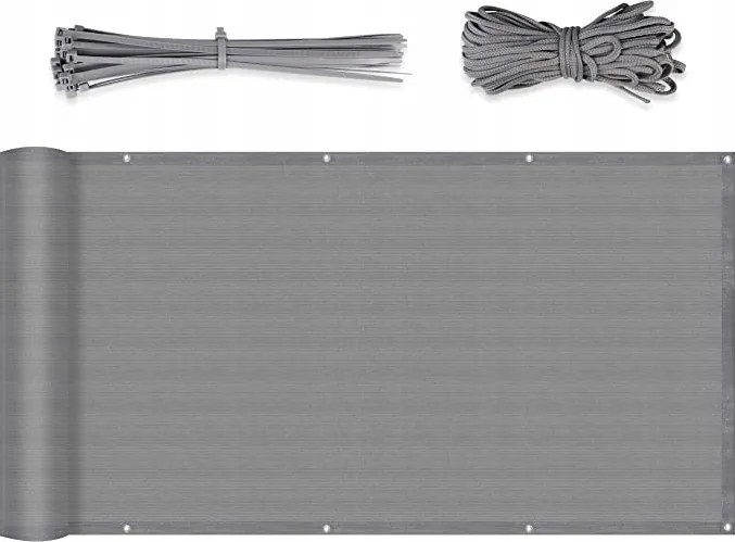 Hdpe Világosszürke Erkélyszőnyeg 90 x 600 CM