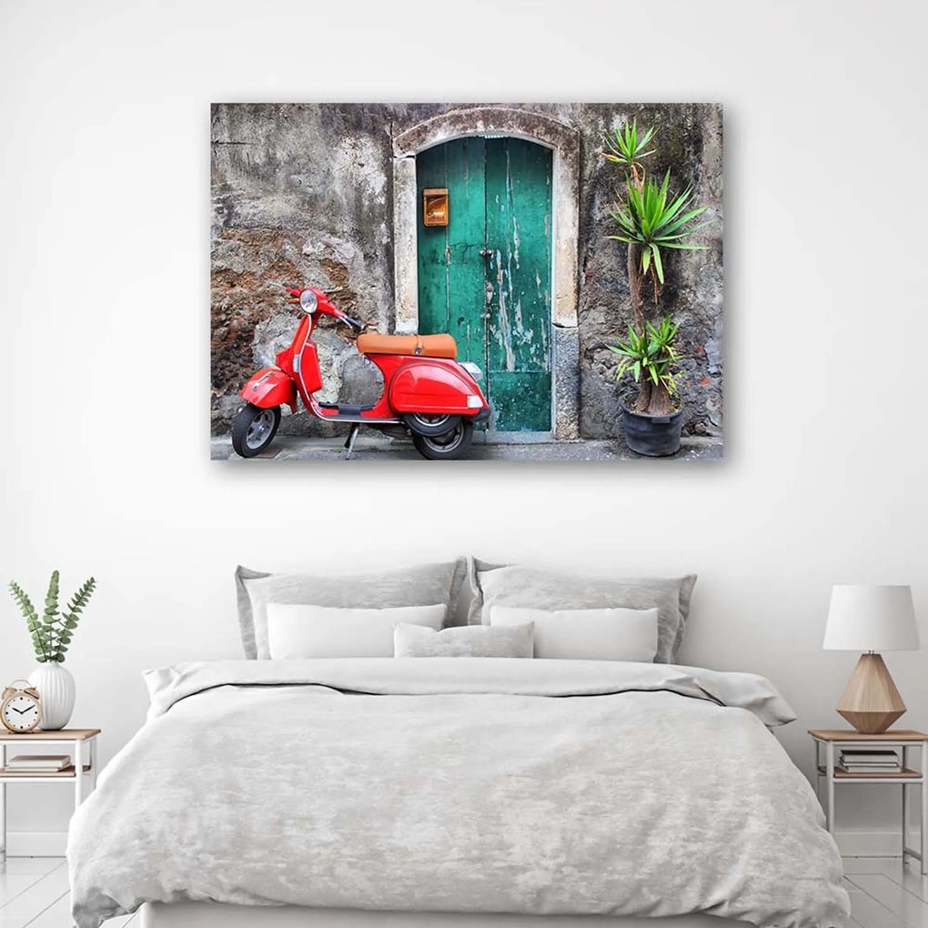 Gario Vászonkép Piros robogó Méret: 120 x 80 cm