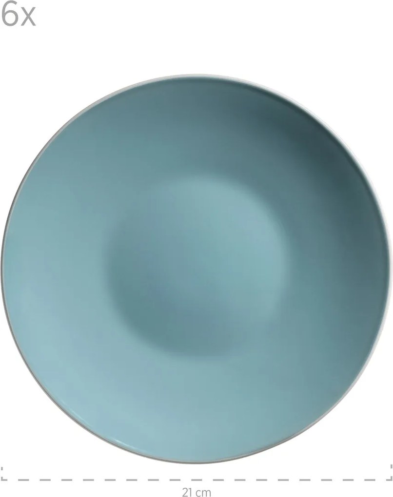 Mäser 24 darabos ELISSA étkészlet – türkizkék fényes