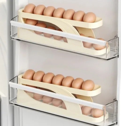 Összecsukható tojásrendező hűtőbe - 2 sor - bézs