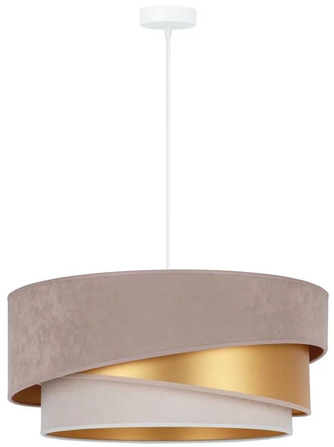 Duolla Duolla - Csillár zsinóron KOBO 1xE27/15W/230V átm. 45 cm bézs/arany/krémes DU600187