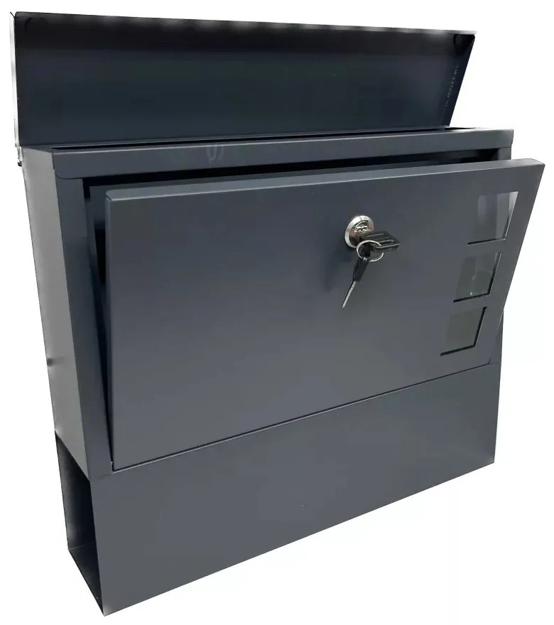 HOLDEN Kültéri Postaláda, Szórólaptartós, Antracit