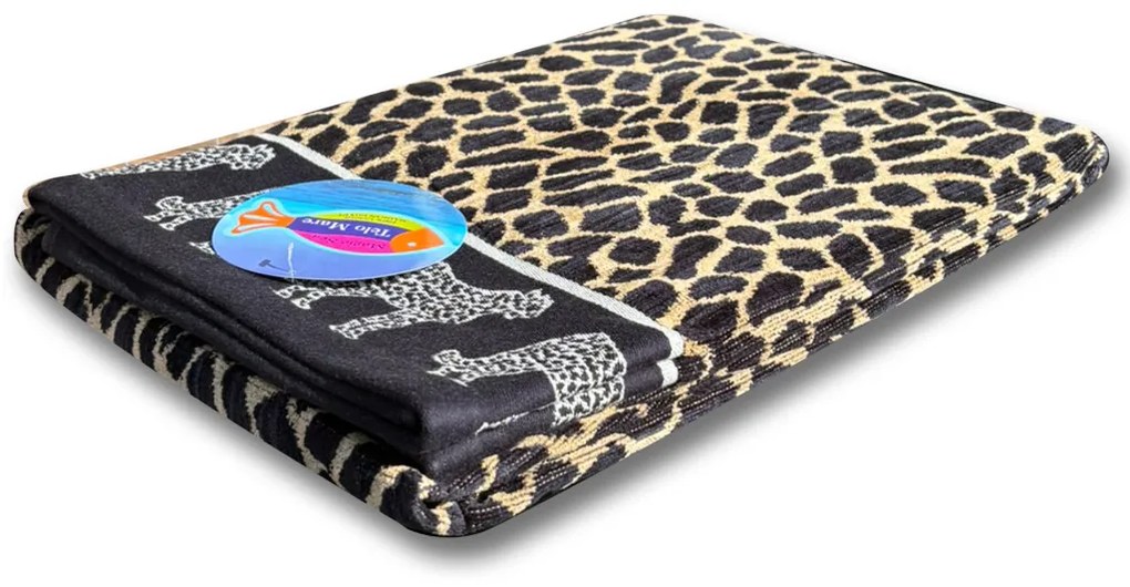 Afrika barna leopárd strandtörölköző