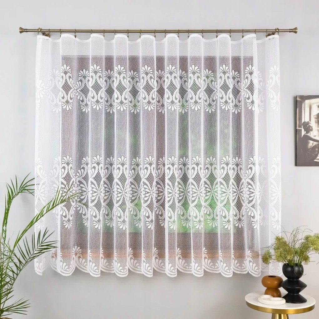 Rövid Jacquard Függöny A Konyhába, Készre Szerelve Szalaggal 350x155