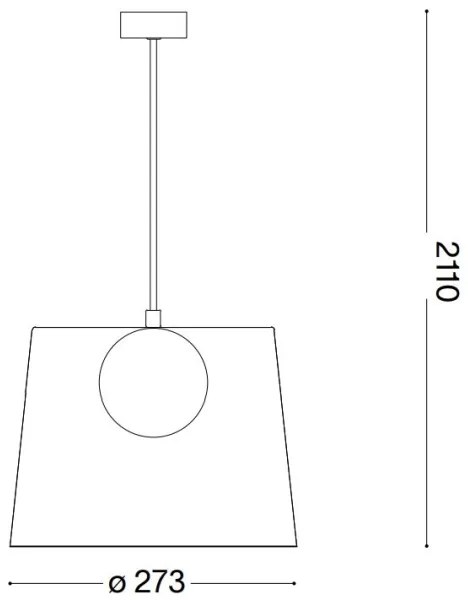 Ideal Lux - LED Csillár zsinóron FADE 1xG9/3W/230V átm. 27,3 cm réz/füstös