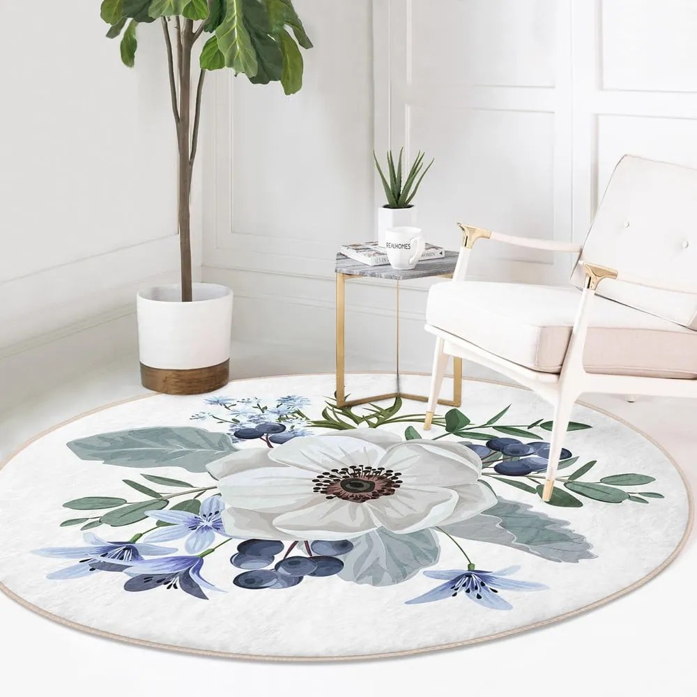 Mosható-robotporszívóval tisztítható kerek szőnyeg ø 80 cm Comfort – Mila Home