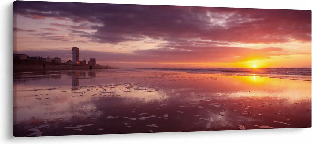 Kép - Strand naplementében (120x50 cm)