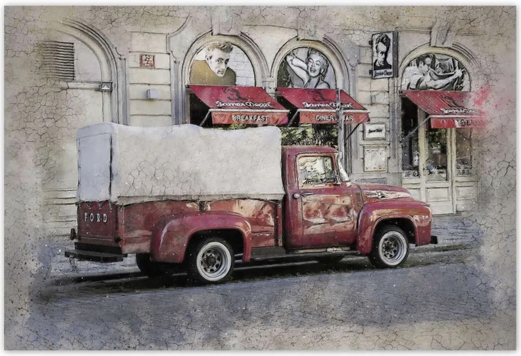 Fotótapéták 104x70 Piros PickUp from Usa