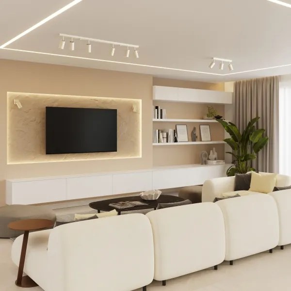 Sollux SL.1499 - Spotlámpa RING 6xGU10/10W/230V krémes