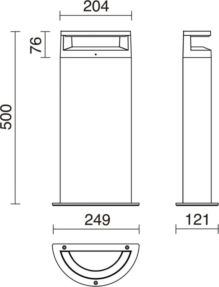NOVOLUX 982B-L3109A-02 LOOP Modern Kültéri Állólámpa Fekete LED IP65