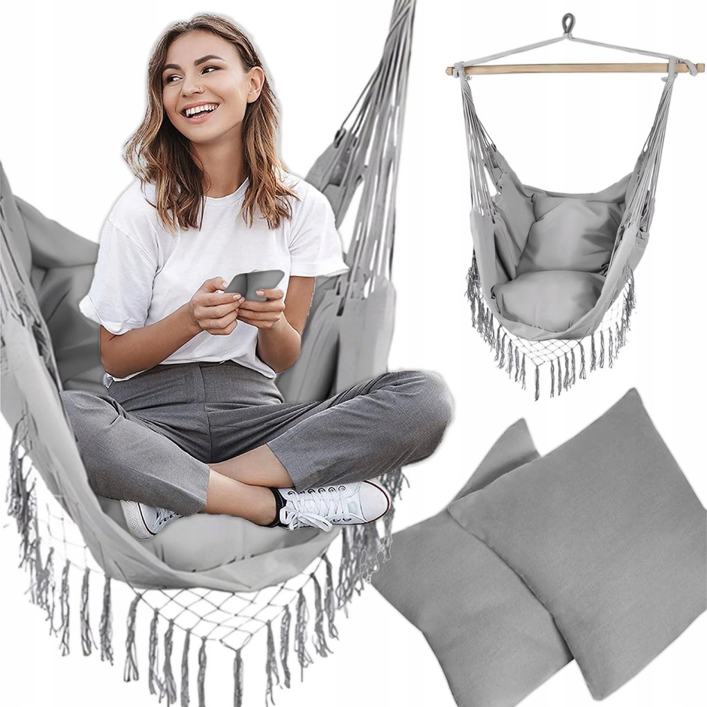 Függőszék Brazil Szék Hinta Függőágy Kert Terasz Erkély Boho