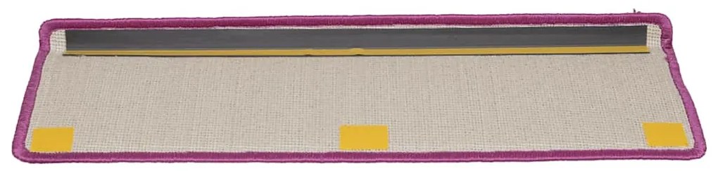 20 db lépcsőszőnyeg 65 x 21 x 4 cm lila téglalap alakú széllel