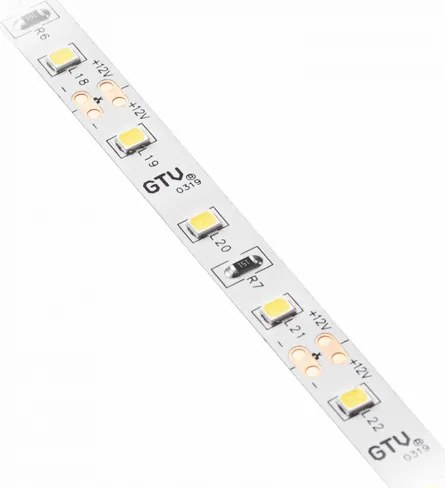 LED szalag 2835, 300 LED/5 fm, semleges fehér, 6W/fm, 33W/5fm , 8mm , 5fm/tekercs, 12V, IP20, 750lm/m N