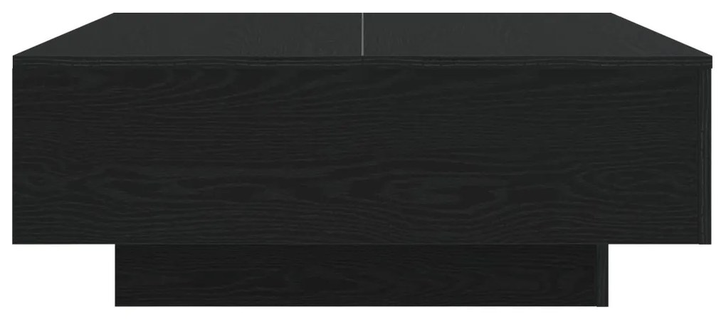 Dohányzóasztal LED világítással fekete tölgy 80x80x31 cm