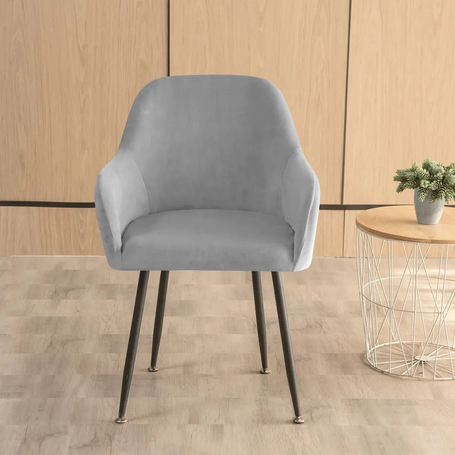 Nagy KagylószékHuzat (bársonyos, sötétszürke)