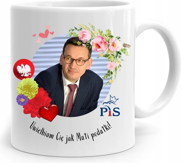 Bögre Politikus Miniszterelnök Mateusz Morawiecki Pis