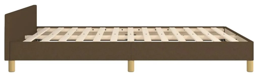 sötétbarna szövet ágykeret matrac nélkül 140 x 190 cm