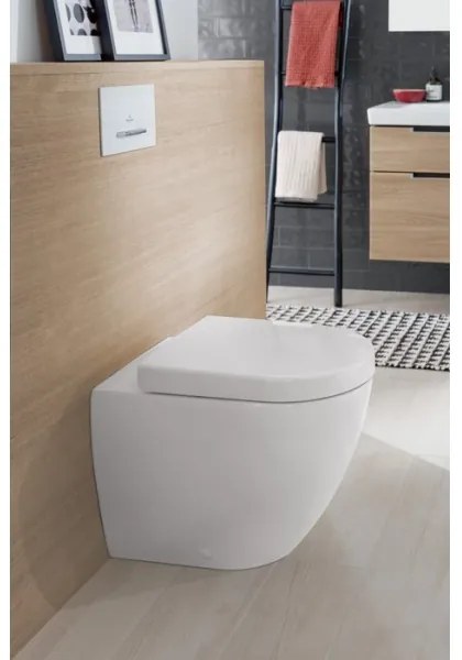 Villeroy & Boch 9M68S101 - SUBWAY 2.0 lassan záródó WC-ülőke, fehér
