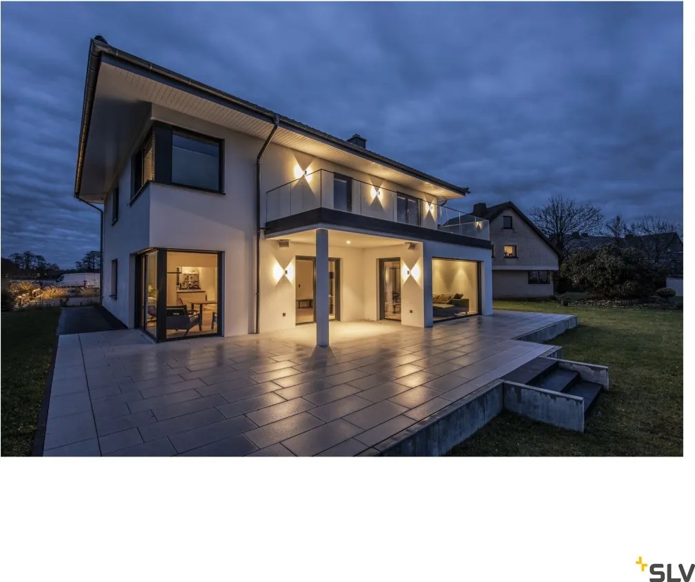 SLV 232105 STRUCTEC Modern Kültéri Fali Lámpa Antracit LED IP65