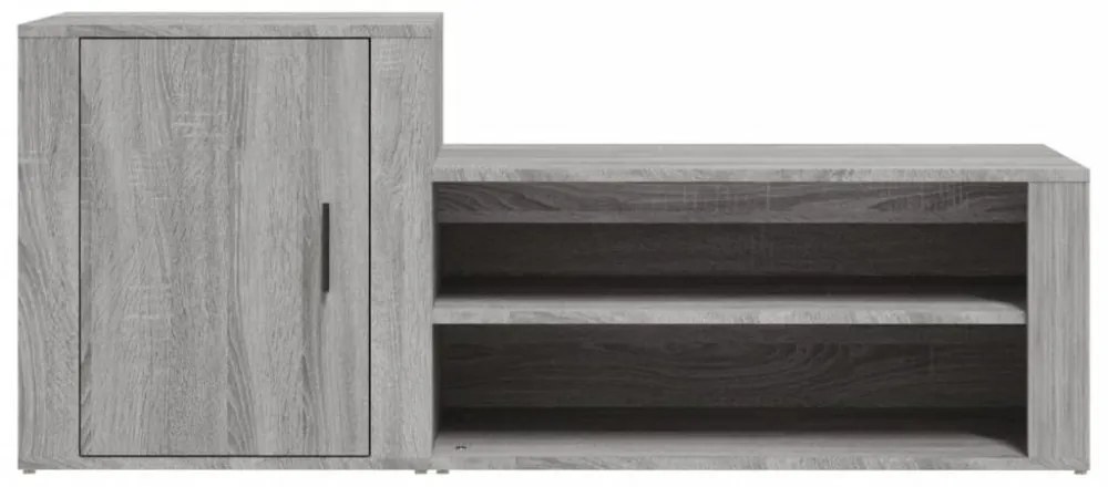 szürke sonoma színű szerelt fa cipősszekrény 130 x 35 x 54 cm